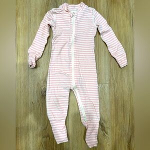 Hanna Andersson HannaSoft Stretch Pink Striped Pajama Sleeper